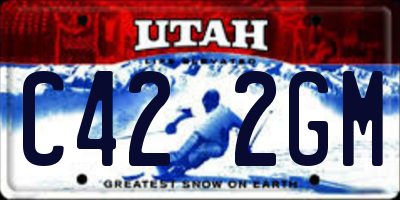 UT license plate C422GM