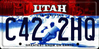 UT license plate C422HQ