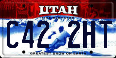 UT license plate C422HT