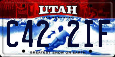 UT license plate C422IF