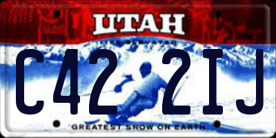 UT license plate C422IJ
