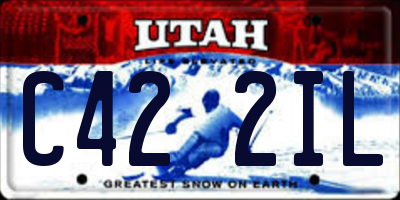 UT license plate C422IL