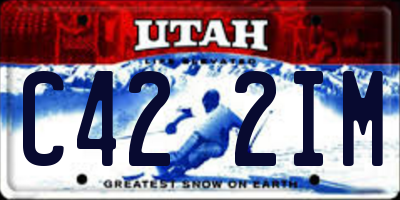 UT license plate C422IM