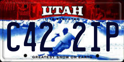 UT license plate C422IP