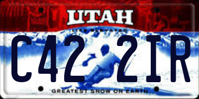 UT license plate C422IR