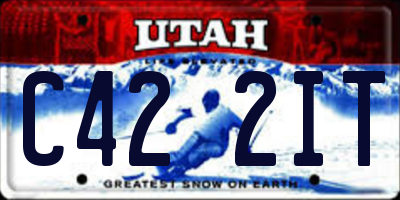 UT license plate C422IT