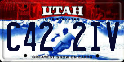 UT license plate C422IV