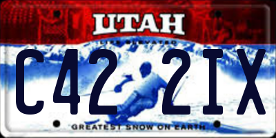 UT license plate C422IX