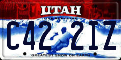 UT license plate C422IZ