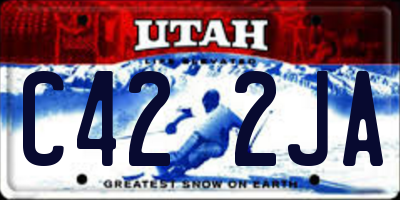 UT license plate C422JA