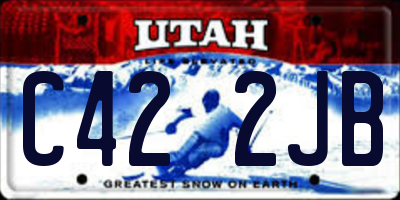 UT license plate C422JB
