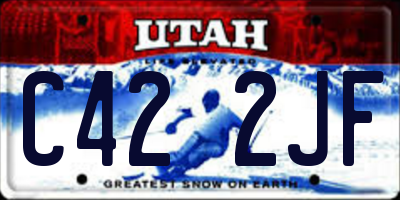 UT license plate C422JF