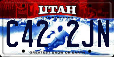 UT license plate C422JN