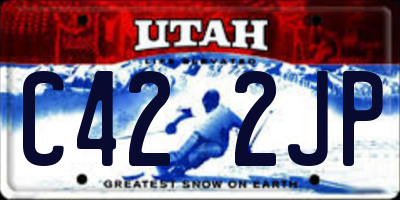 UT license plate C422JP