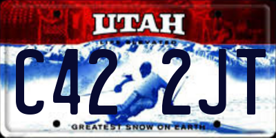 UT license plate C422JT