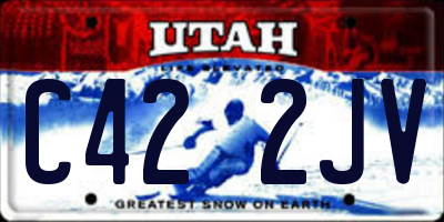 UT license plate C422JV