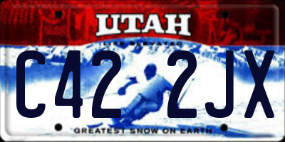 UT license plate C422JX