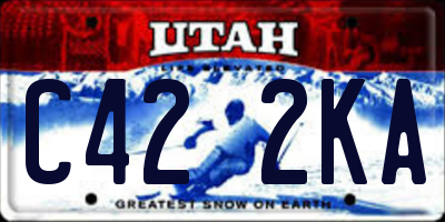 UT license plate C422KA
