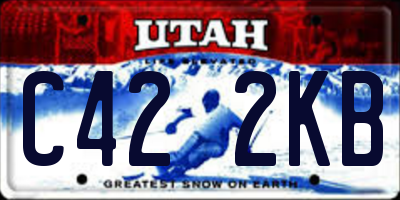 UT license plate C422KB