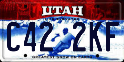 UT license plate C422KF