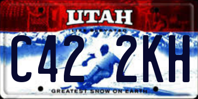UT license plate C422KH