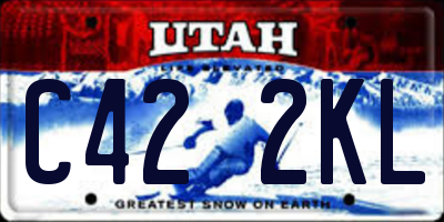 UT license plate C422KL