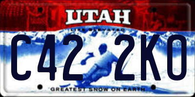 UT license plate C422KO