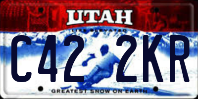 UT license plate C422KR