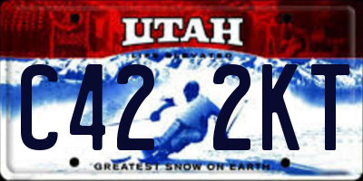 UT license plate C422KT
