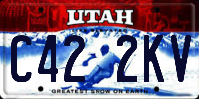 UT license plate C422KV