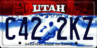UT license plate C422KZ