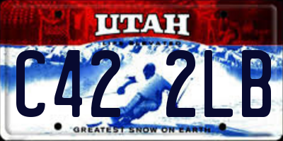 UT license plate C422LB