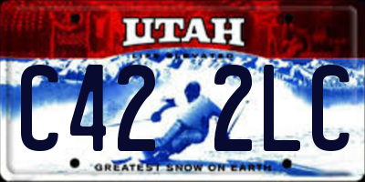 UT license plate C422LC