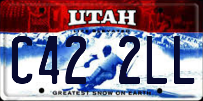 UT license plate C422LL
