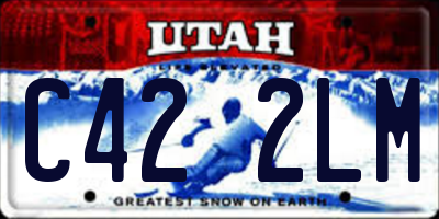 UT license plate C422LM