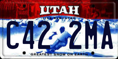 UT license plate C422MA