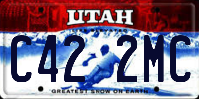 UT license plate C422MC