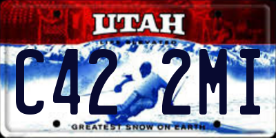 UT license plate C422MI