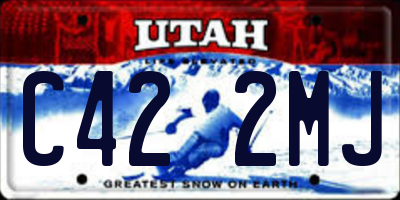 UT license plate C422MJ