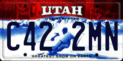 UT license plate C422MN
