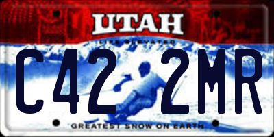 UT license plate C422MR