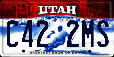 UT license plate C422MS