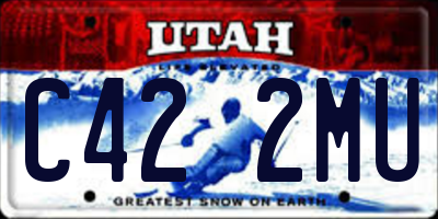 UT license plate C422MU