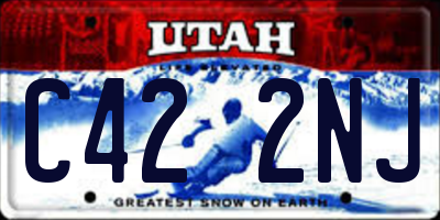 UT license plate C422NJ