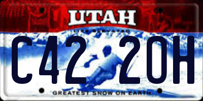 UT license plate C422OH