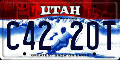 UT license plate C422OT