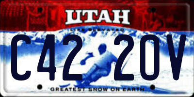 UT license plate C422OV