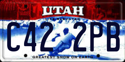 UT license plate C422PB