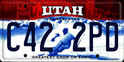 UT license plate C422PD