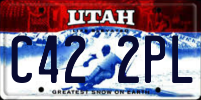 UT license plate C422PL